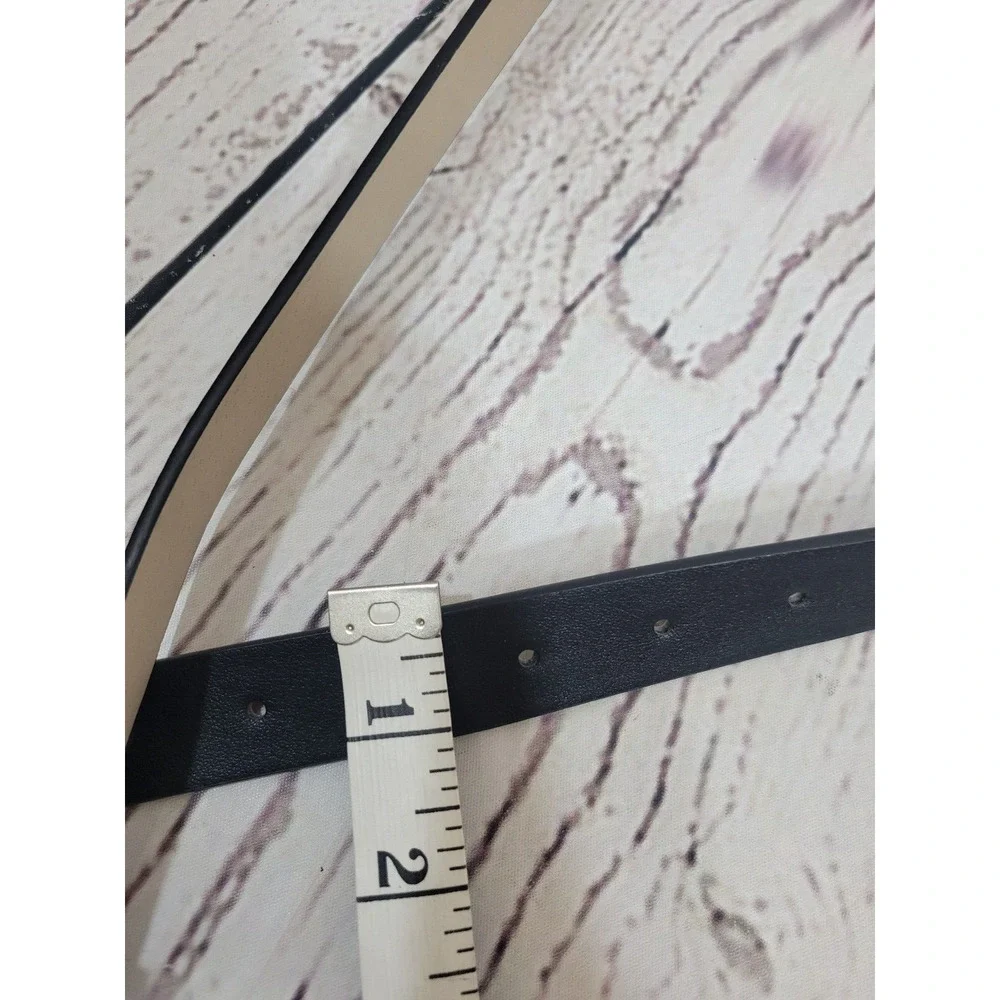 Classic Casual‎ Belt Women's Black SM Spell Out Initials Skinny Size 34-36